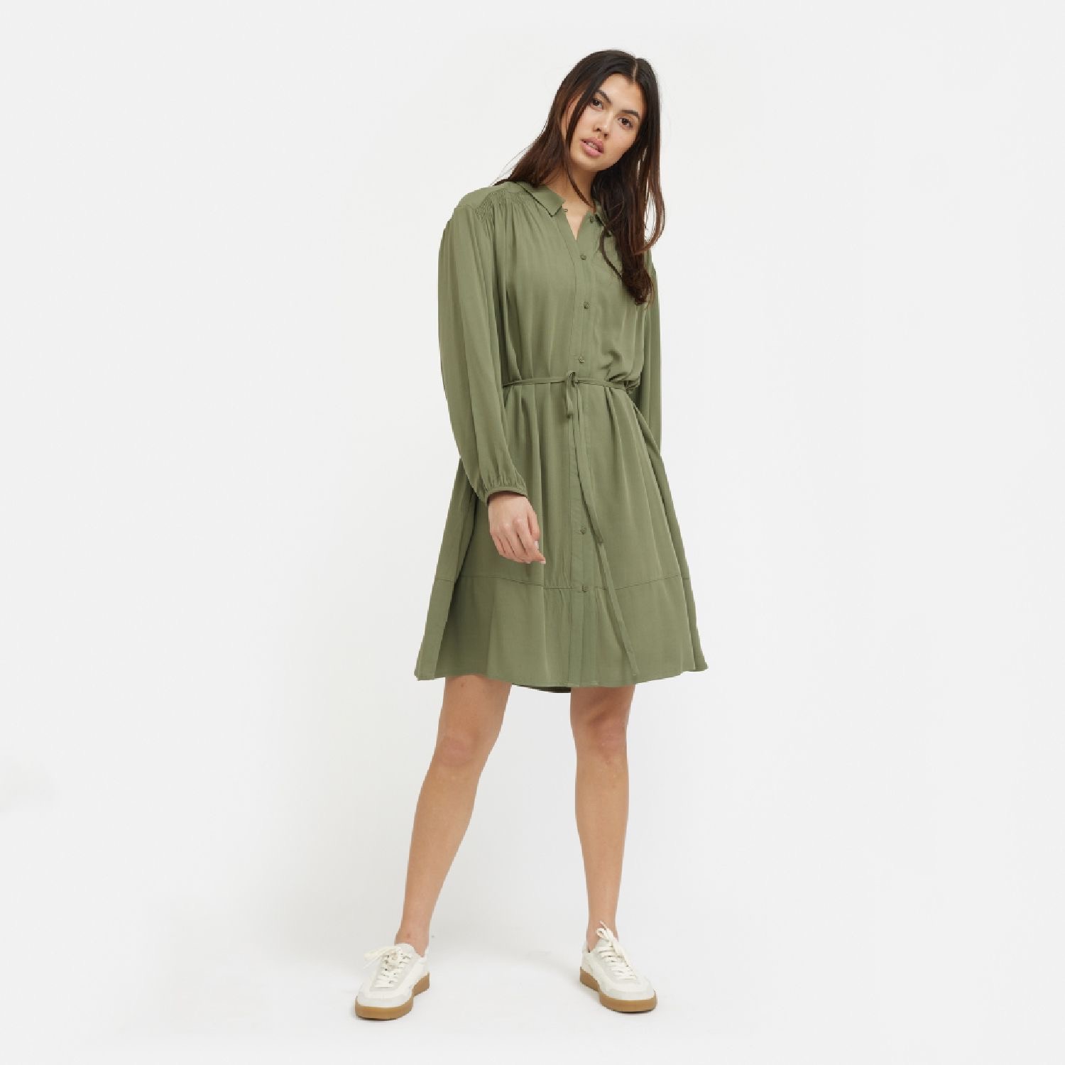 Myla Dress Deep Lichen Green | Soft Rebels