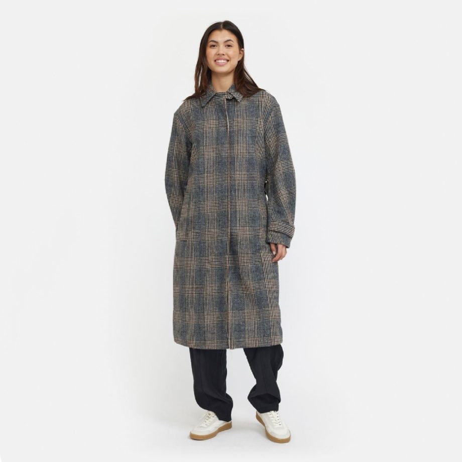 Mya Wool Trenchcoat Coffee Quartz | Soft Rebels