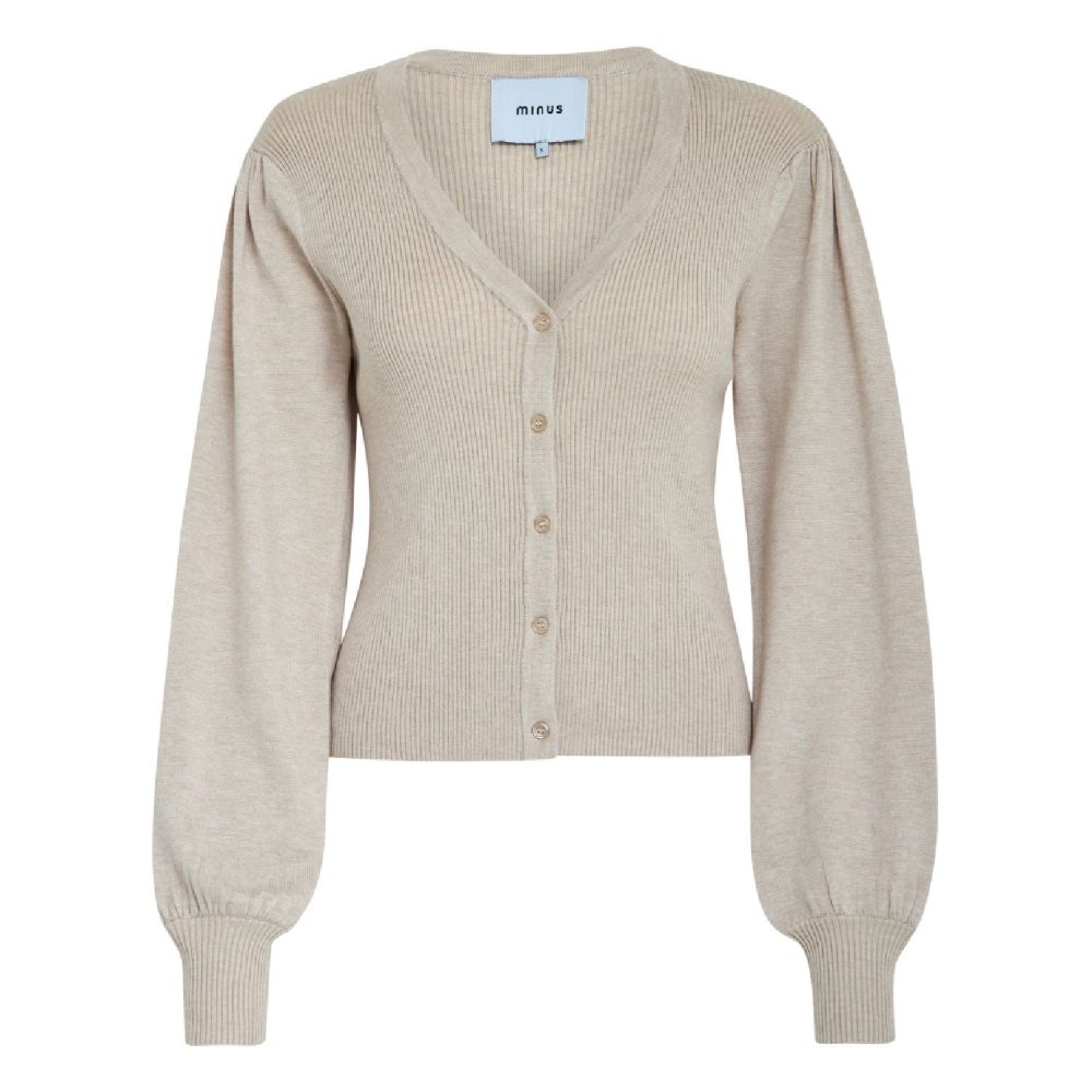 Julie Knit Cardigan Sand Gray Melange | Minus