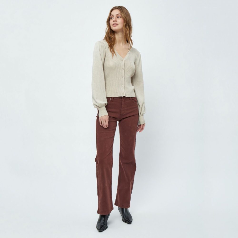 Julie Knit Cardigan Sand Gray Melange | Minus