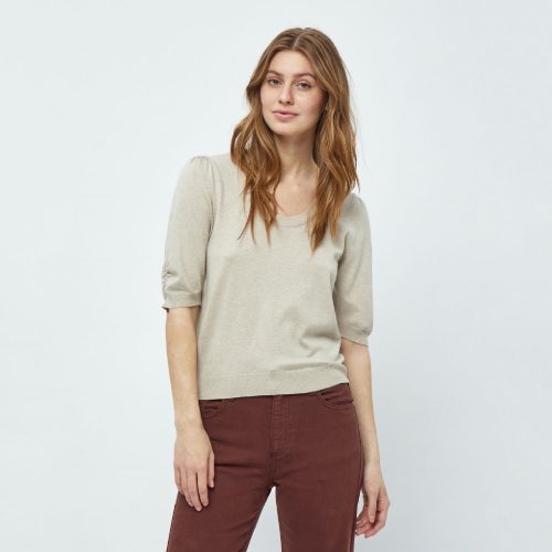 Pam Knit T-Shirt Sand Gray melange | Minus