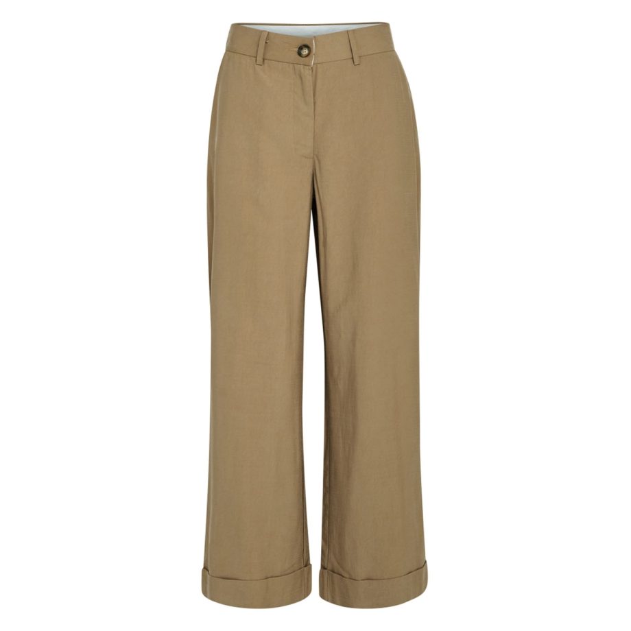 Febe High Waisted Wide Leg Pant Tannin Sand | Peppercorn