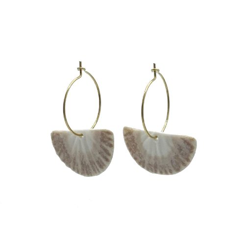 Earring Shell Gold Plated | Charlotte Godfriedt