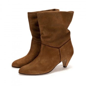 Jassi Stiletto Heels Calf Suede Cinnamon Dark Taupe | Anonymous