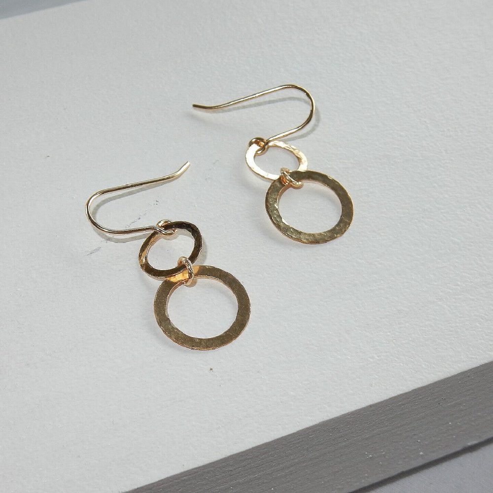 Earrings Hammered Circles | Gnoes