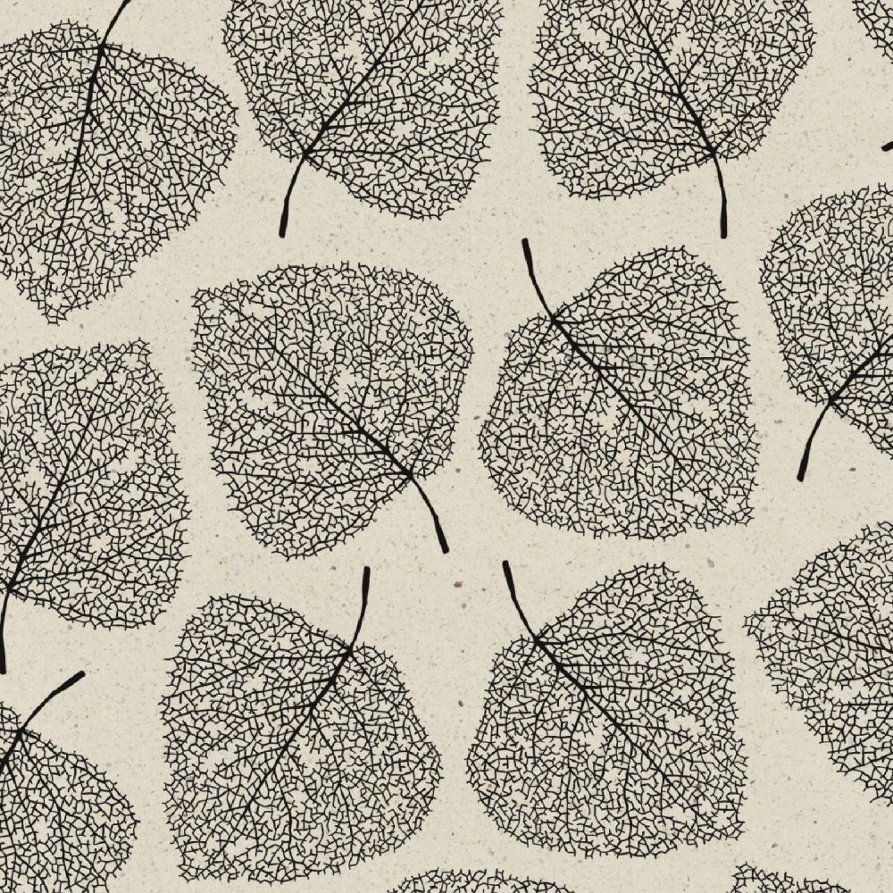 Skeleton Leaves Paper-Zwart | Collectiv Warehouse