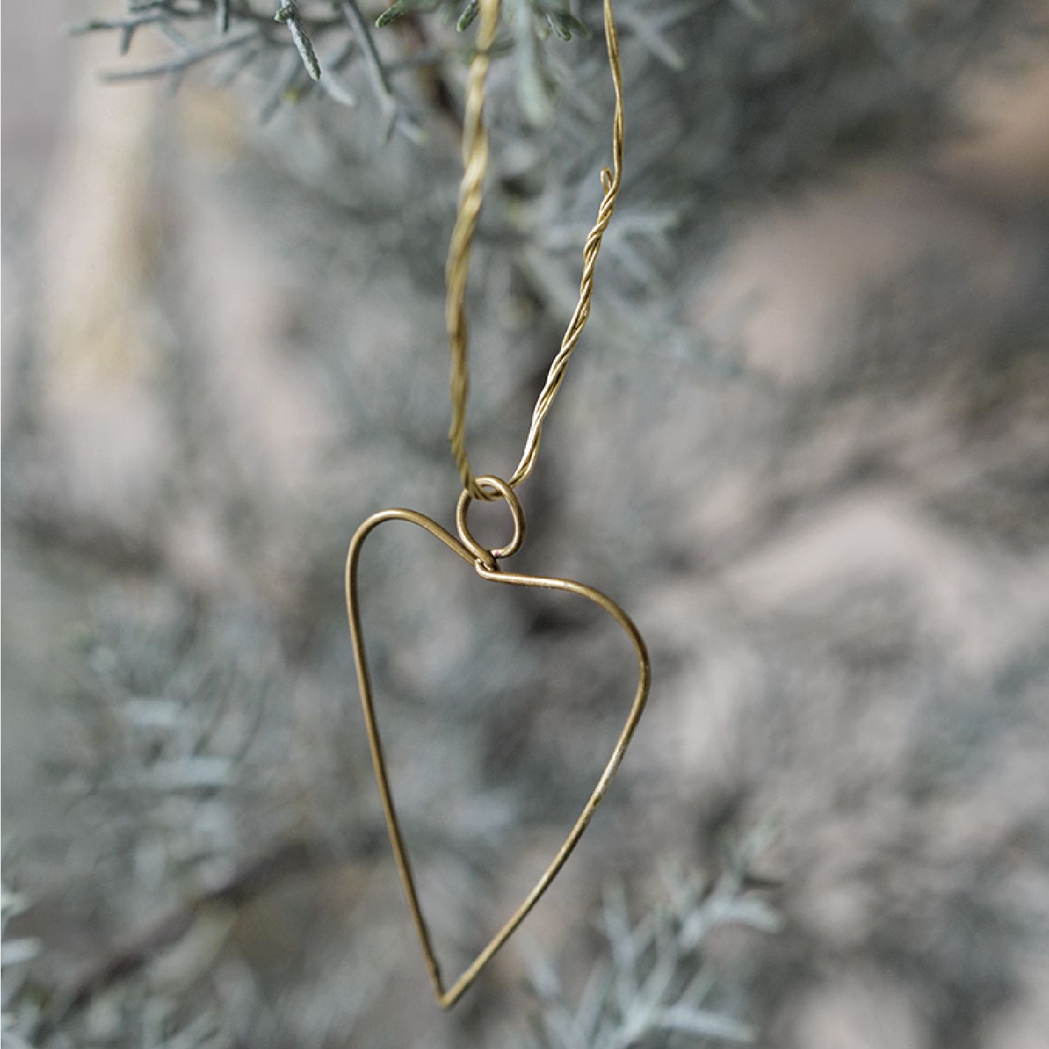 Wire Heart Ornament Gold | Delight Department