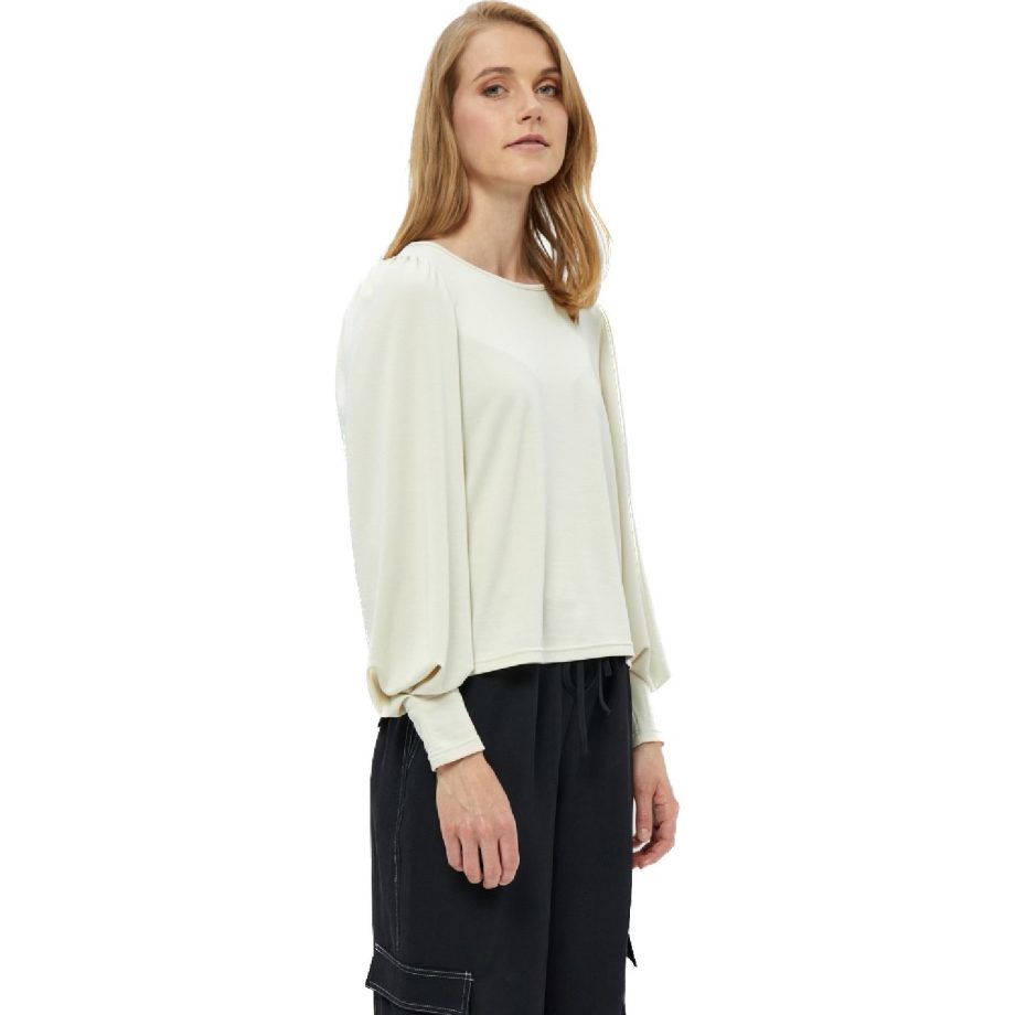 Reyna Long Sleeve Modal Blouse Light Birch | Minus