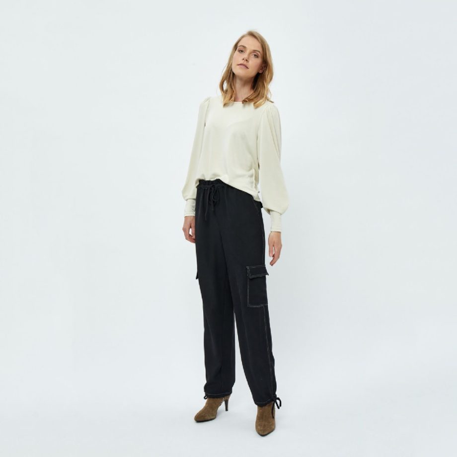 Reyna Long Sleeve Modal Blouse Light Birch | Minus