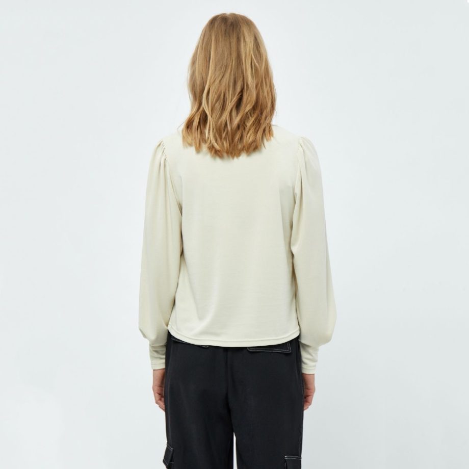 Reyna Long Sleeve Modal Blouse Light Birch | Minus