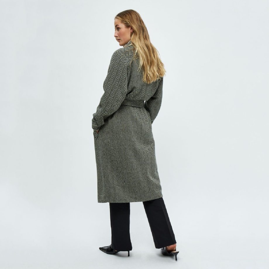 Natalie Woolen Coat Jungle Green | Minus