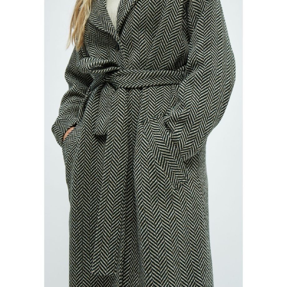 Natalie Woolen Coat Jungle Green | Minus