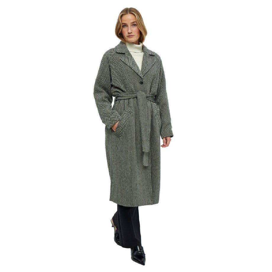 Natalie Woolen Coat Jungle Green | Minus