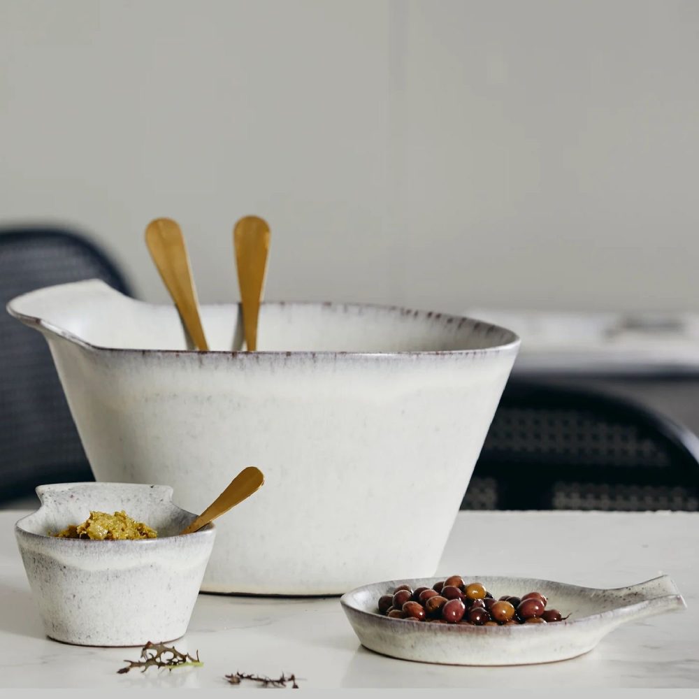 Torc Ceramic Spoon Rest White Glaze | Nordal