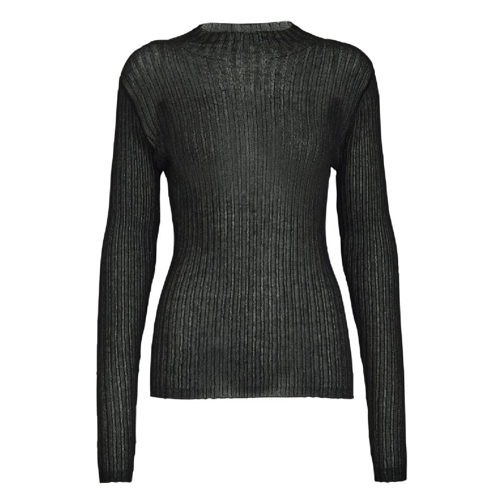 Mannie High Neck Knit Pullover Black | Minus