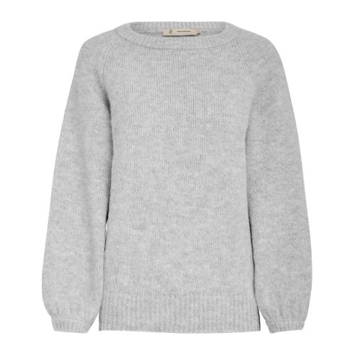 Raina Boat Neck Pullover Light Grey | Peppercorn