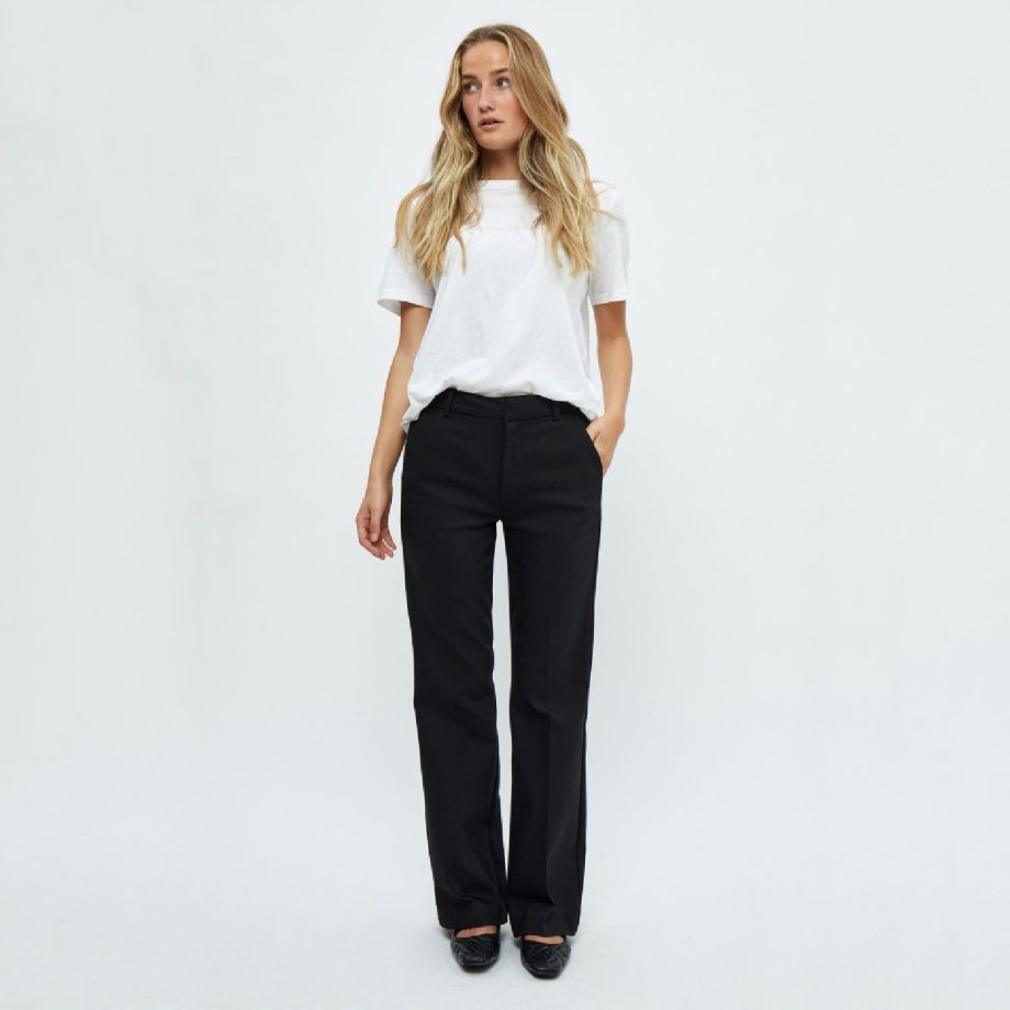 Dexa Mid Waisted Flared Pants Black | Minus