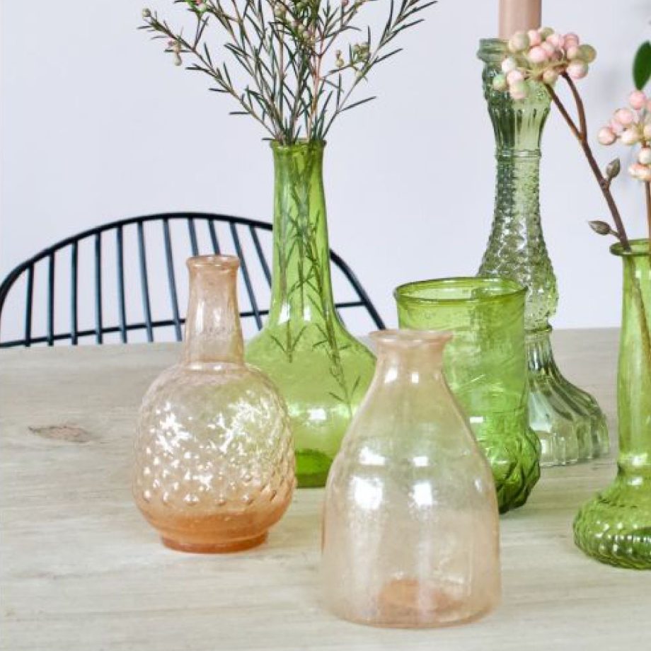 Vaasje Oranje Gerecycled Glas | De Weldaad