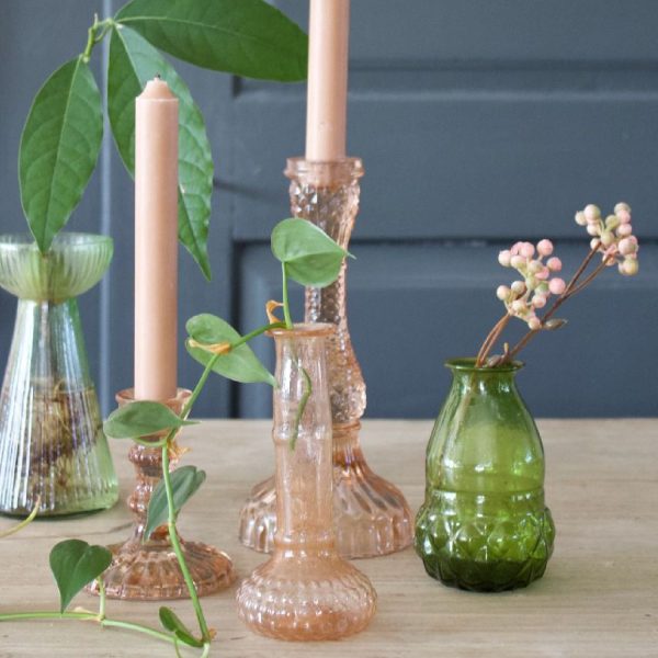 Vaasje Hoog Oranje Gerecycled Glas | De Weldaad