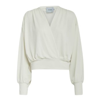 Gasia Modal Wrap Blouse Broken White | Minus