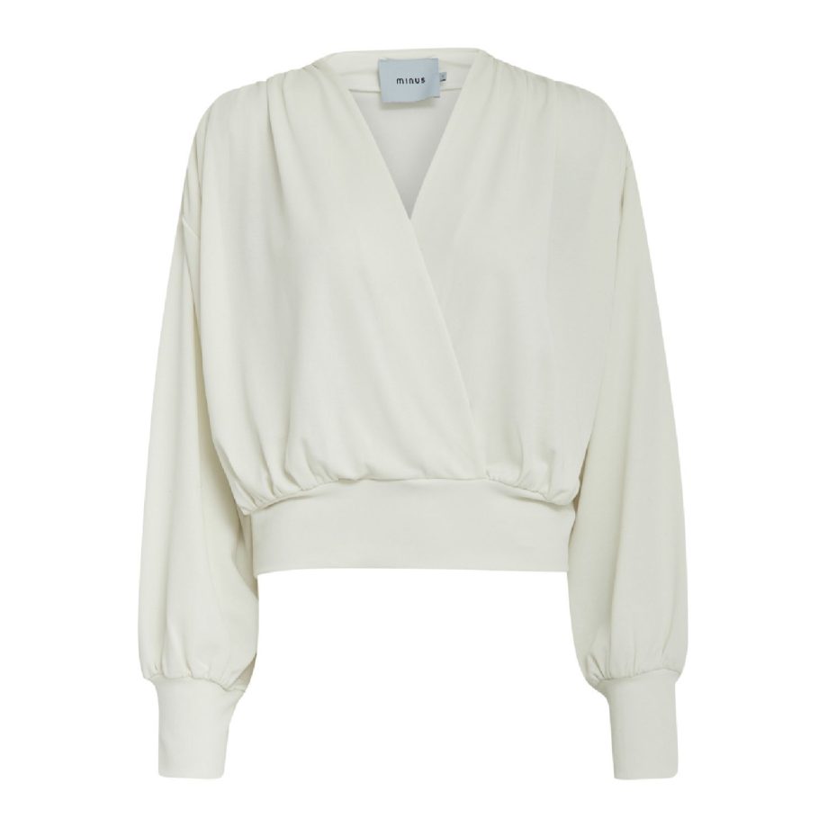 Gasia Modal Wrap Blouse Broken White | Minus