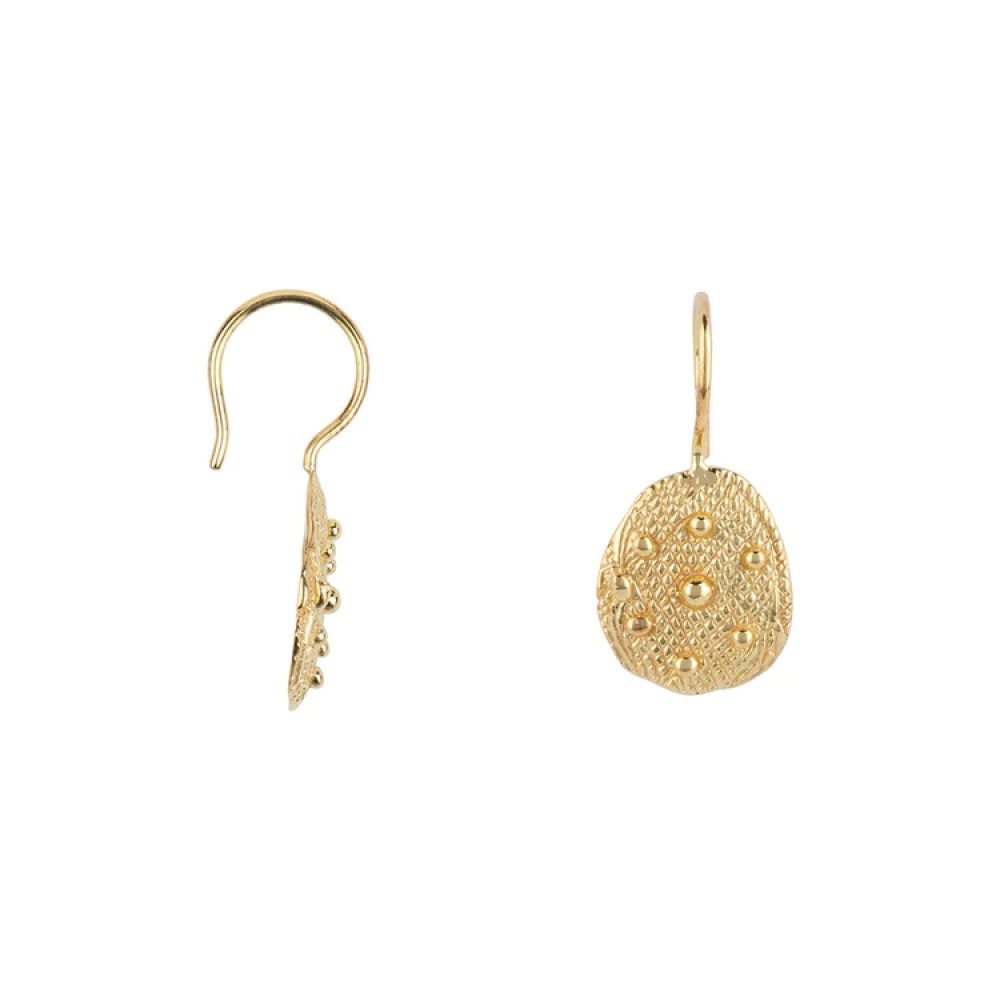 Antique Hook Earring Gold Plated | Betty Bogaers