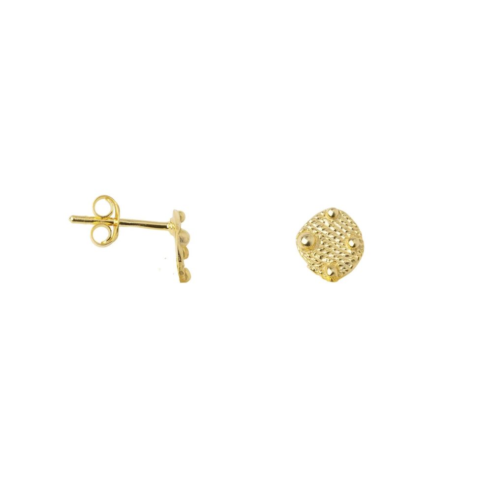Antique Stud Earring Gold Plated | Betty Bogaers