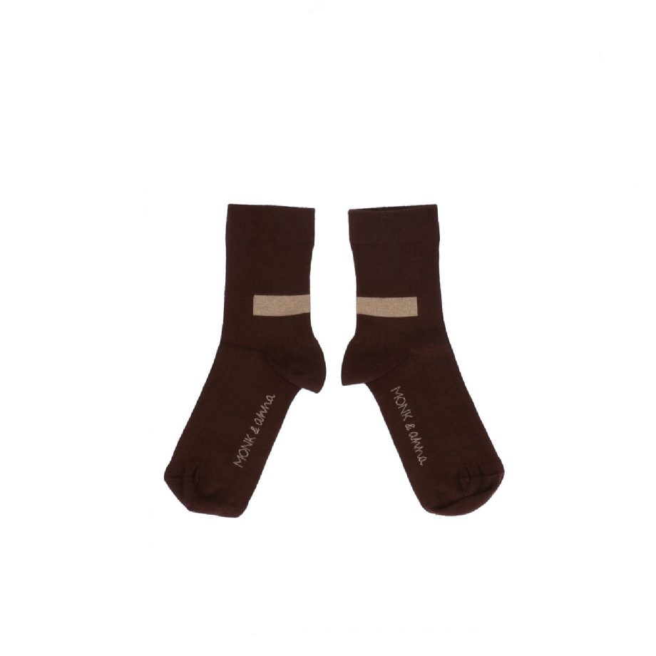 Socks Graphic Shape Dark Wood | Monk&Anna