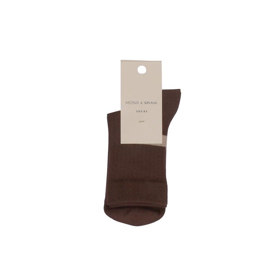 Socks Graphic Shape Dark Wood | Monk&Anna