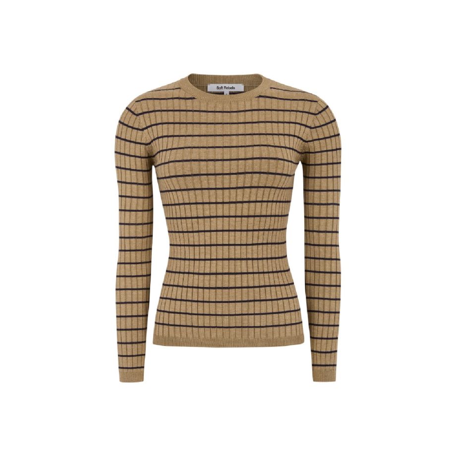 Noa Stripe Knit Tiger's Eye | Soft Rebels