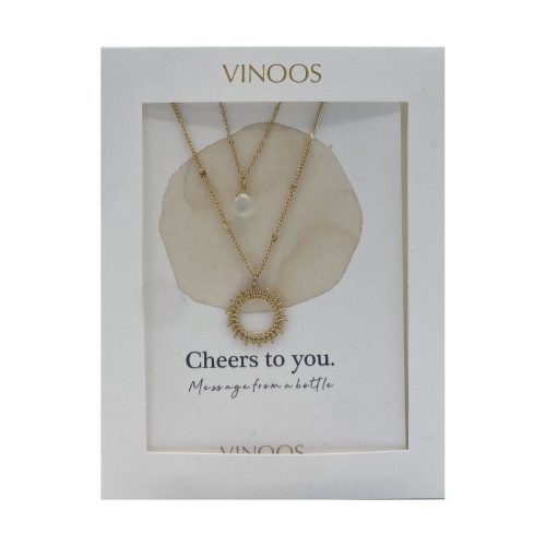 Glass Necklace Sun Cheers to you | Vinoos