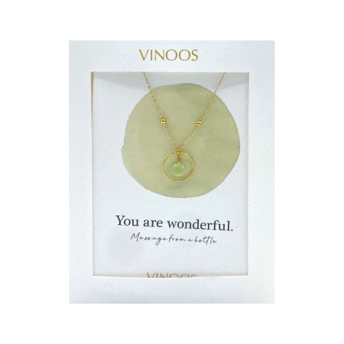 Glass Necklace Circle You Are Wonderful | Vinoos