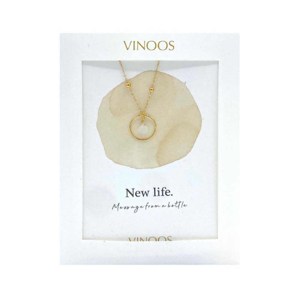 Glass Necklace Circle New Life | Vinoos
