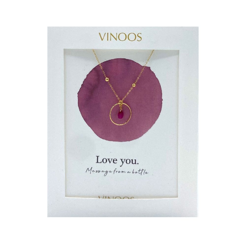 Glass Necklace Circle Love You | Vinoos