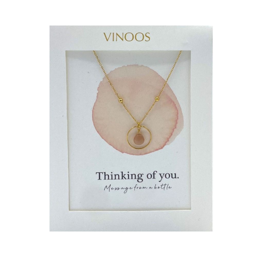 Glass Necklace Circle Thinking of You | Vinoos