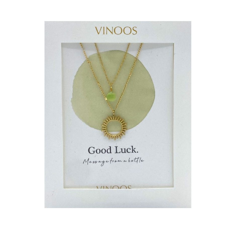 Glass Necklace Sun No Words | Vinoos