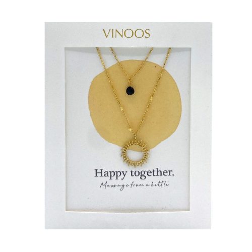 Glass Necklace Sun Happy Together | Vinoos