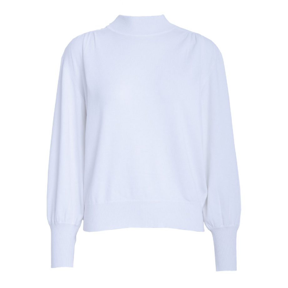 Ilma Mock Neck Pullover Broken White | Minus