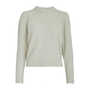 Jeanne High Neck Knit Pullover Light Birch | Minus