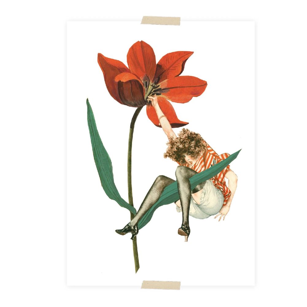 Vallend dametje en tulp | Lylies