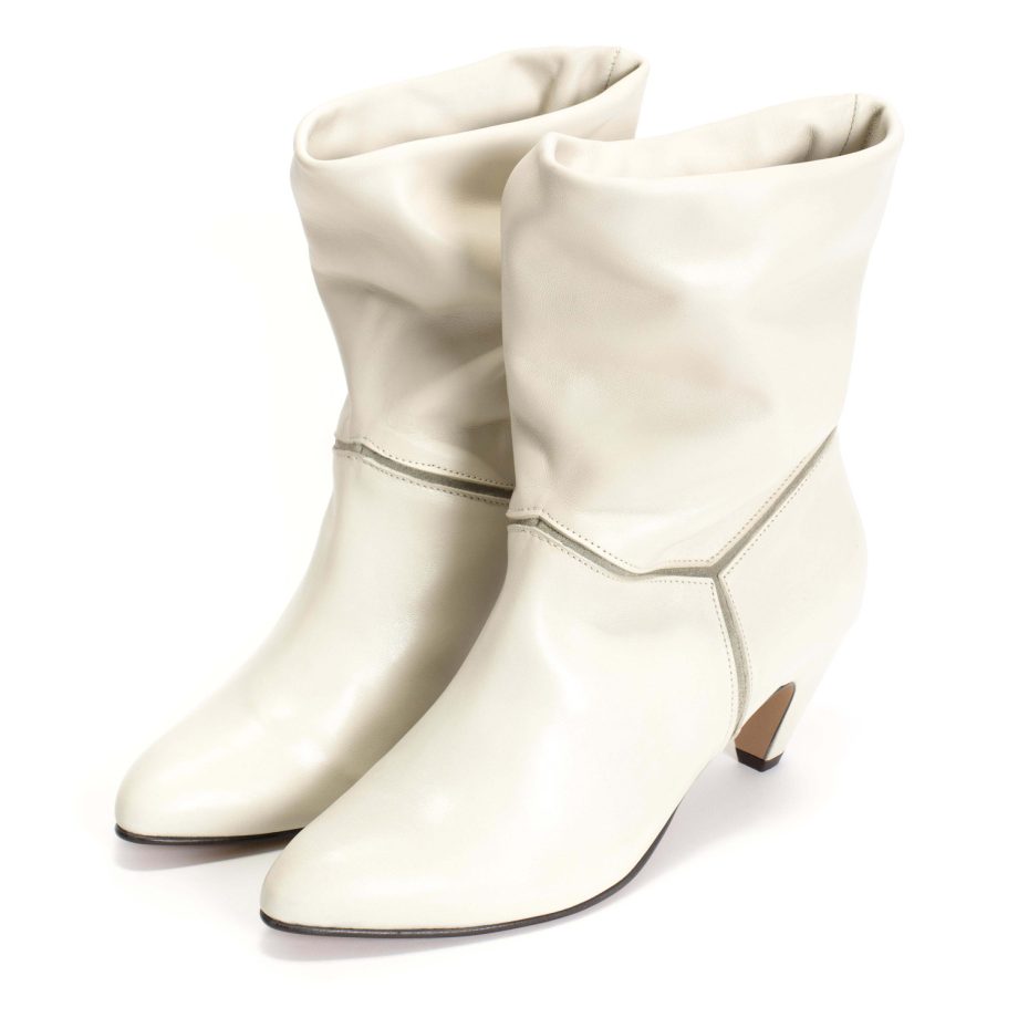 Jassi Stiletto Heels Soft Calf Milk White | Anonymous