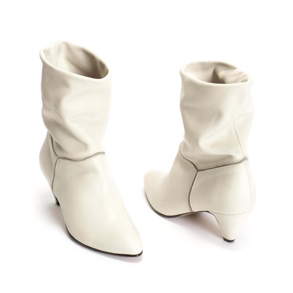 Jassi Stiletto Heels Soft Calf Milk White | Anonymous