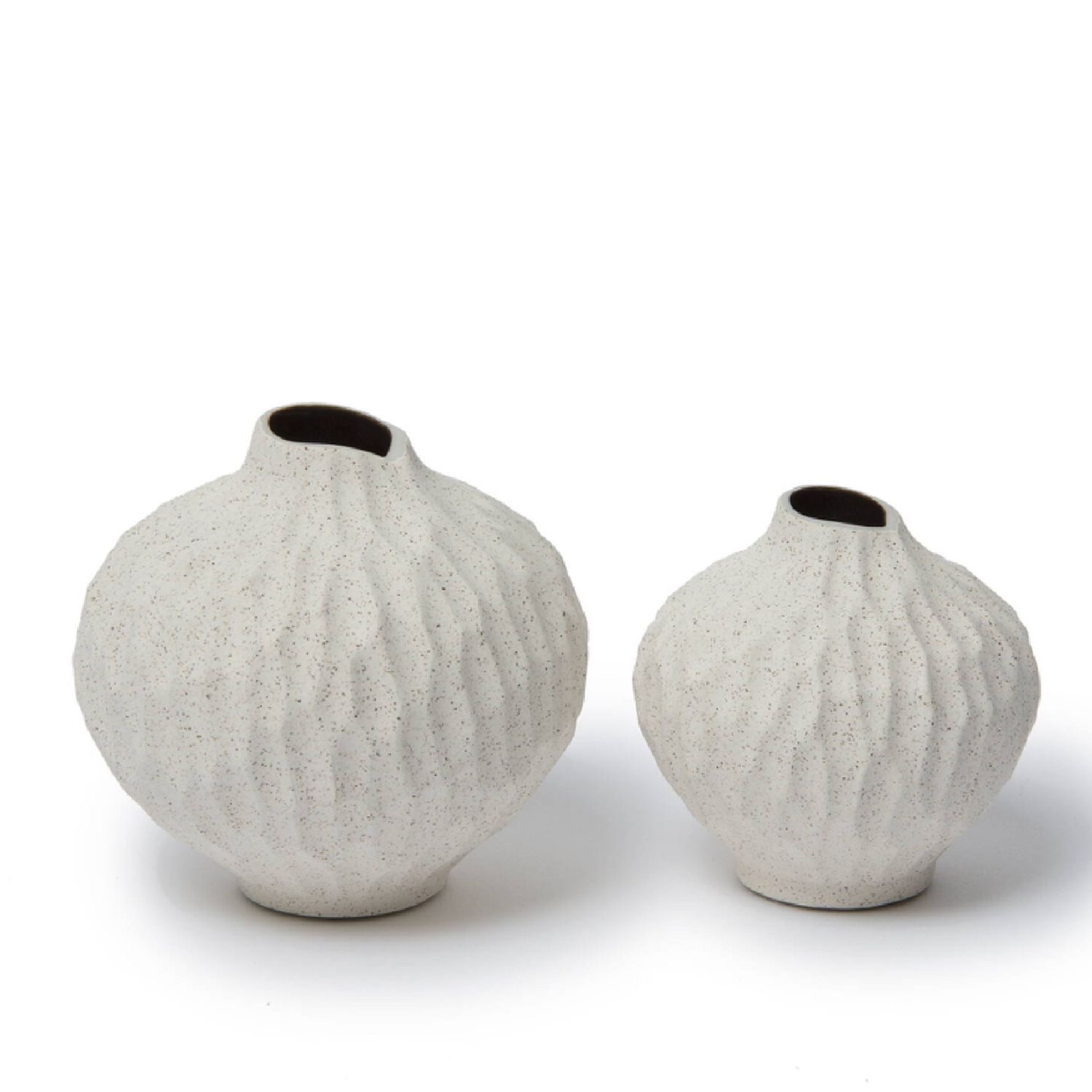 Vase Line M Sand White Cut | Lindform