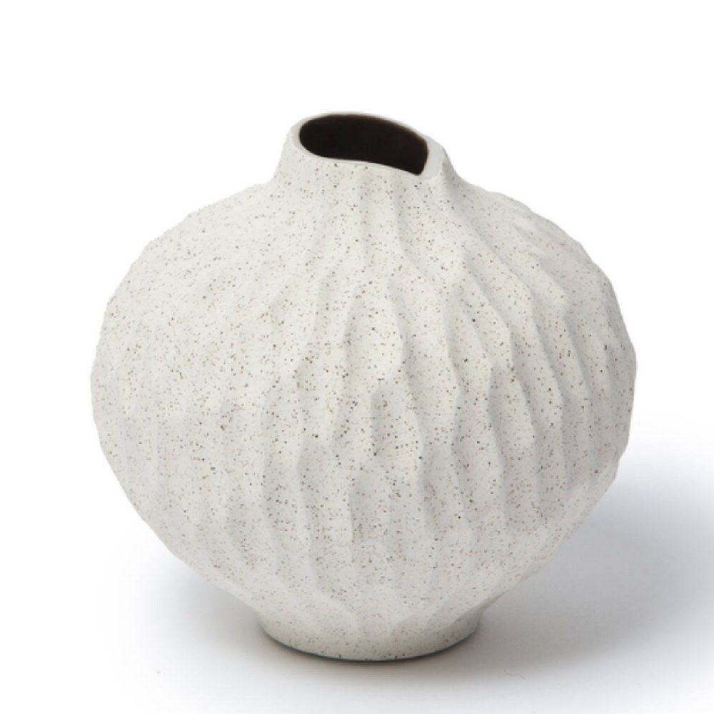 Vase Line M Sand White Cut 7cm | Lindform