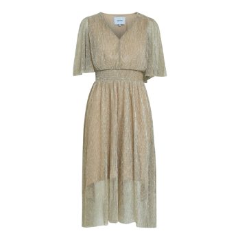 Mavena Maxi Dress Light Birch Metallic | Minus