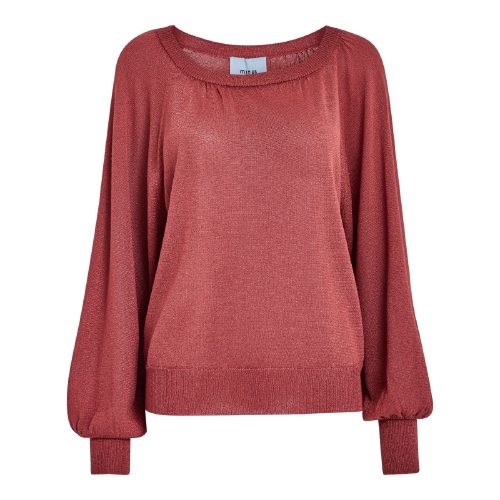 Helna Knit Pullover Barn Red Metallic | Minus