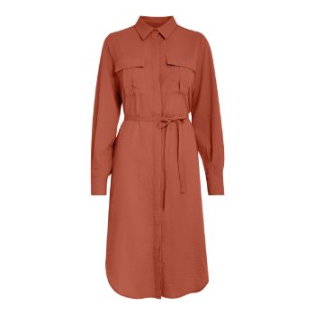 Sylvie Short Shirt Dress Mecca Orange | Peppercorn