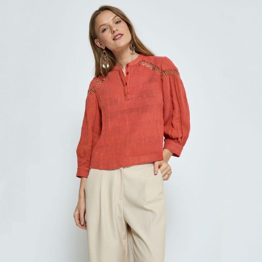 Tamara Blouse Mecca Orange | Peppercorn