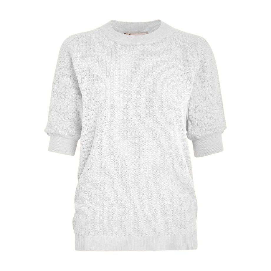 Tala Puff Sleeve Knit Pullover Cloud Dancer | Peppercorn