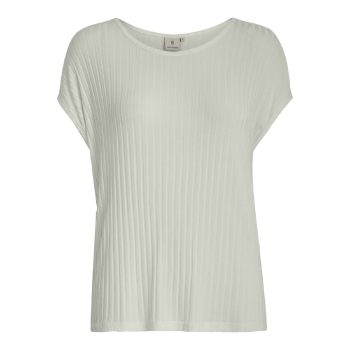 Vally Round Neck T-shirt Gardenia | Peppercorn